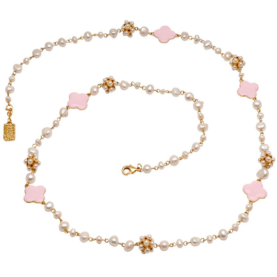 Pretty in Pink and Pearls Necklace