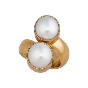 Alchemia Pearl Bypass Adjustable Ring