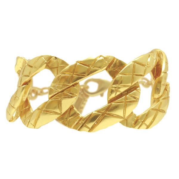 Gold Brushed Curb Link Bracelet
