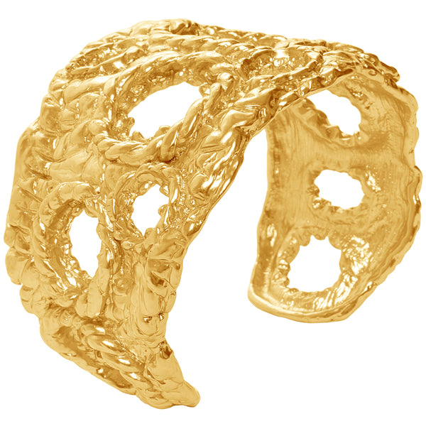 Norah Honeycomb Cuff in Gold