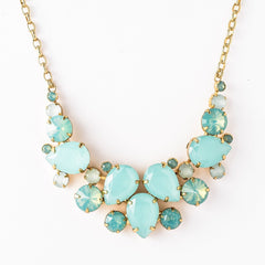 Nested Pear Statement Necklace - Pacific Opal