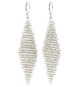 925 Sterling Silver Bali Chain Drop Earrings