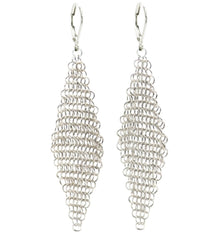 925 Sterling Silver Bali Chain Drop Earrings