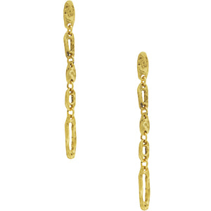 Chain Pendant Earrings in Gold