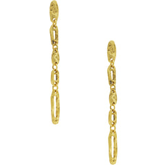 Chain Pendant Earrings in Gold