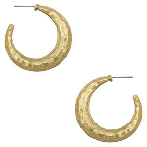 Antique Gold half hooped earrings