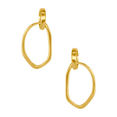 Leah Irregular Link Earring In Gold