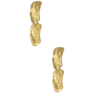 Cobblestone Pendant Drop Earring in Gold