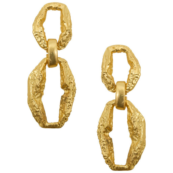 Milano Link Earring in Gold