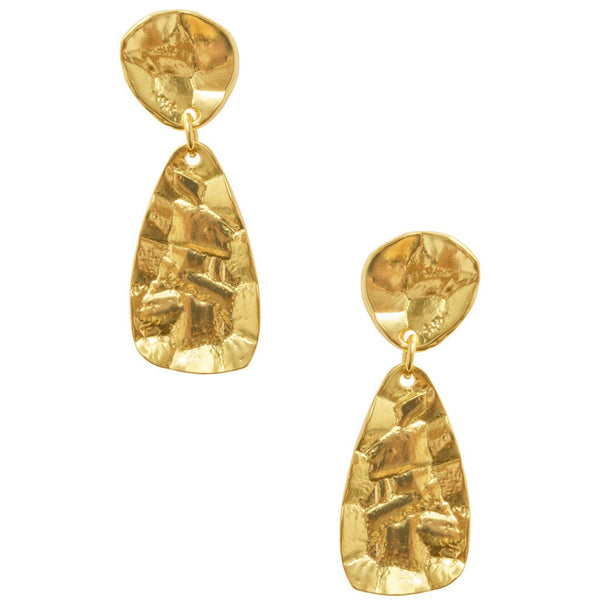 Gold Teardrop Athena Earrings