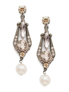 Jonquil Earrings - Crystal and Freshwater Pearl