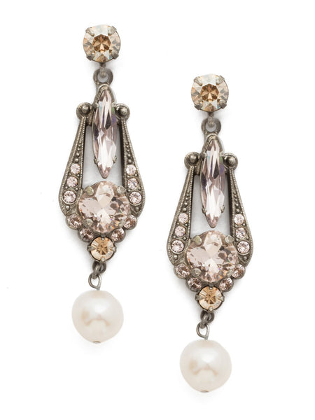 Jonquil Earrings - Crystal and Freshwater Pearl