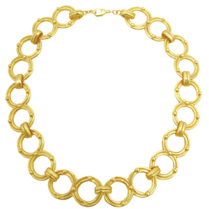 Cut-Out Circle Links Gold Necklace