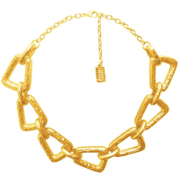 Simone GEO Bib Collar Necklace in Gold