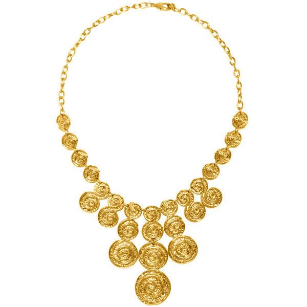 Cascade Waterfall Statement Necklace In Gold