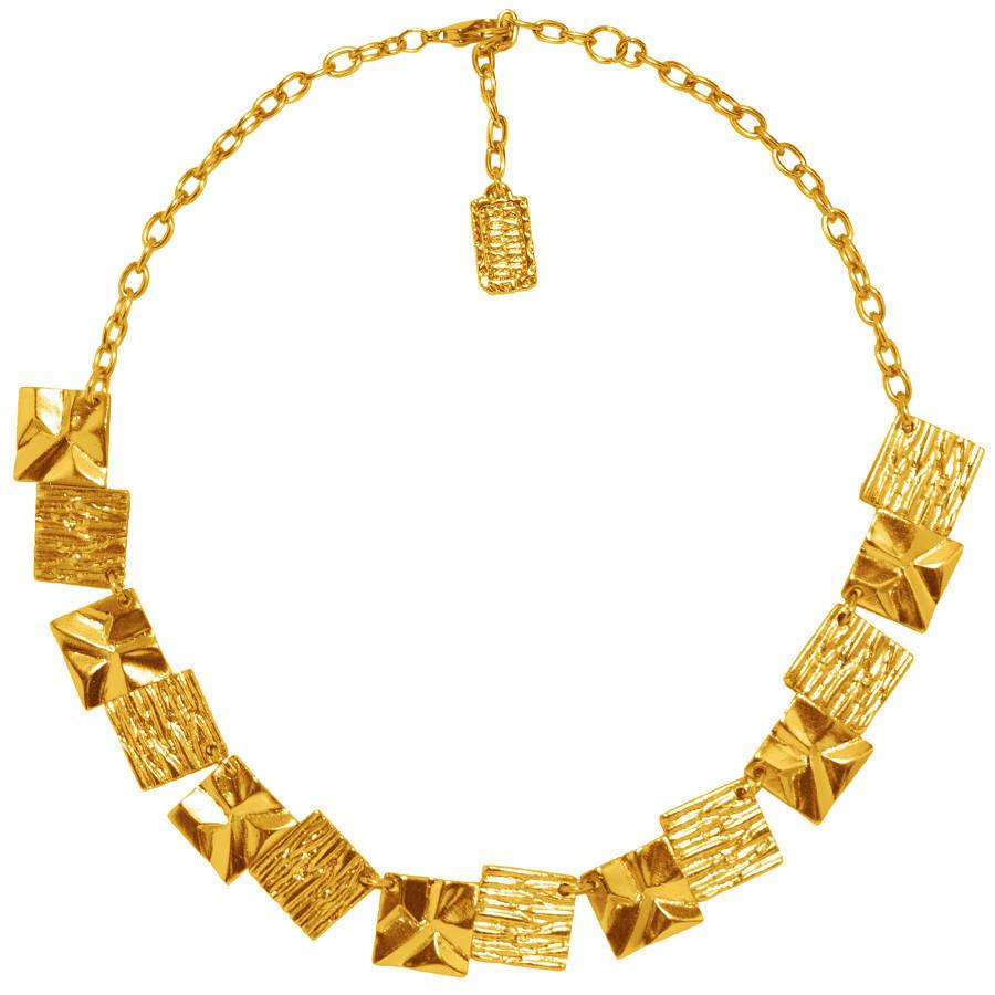 Diane Architectural Collar Necklace in Gold