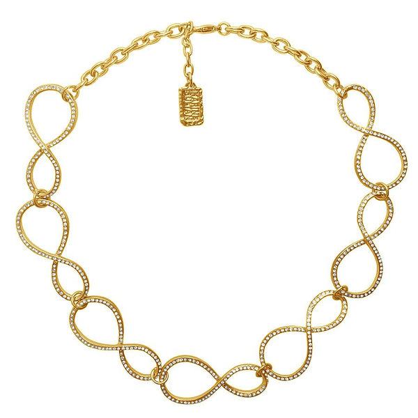 Elodie Infinity Pave Collar Gold Necklace