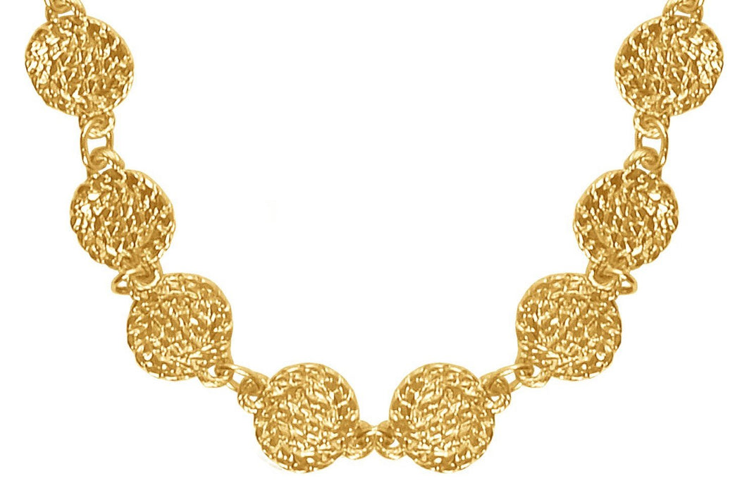 Quinn Coin Long Necklace in Gold
