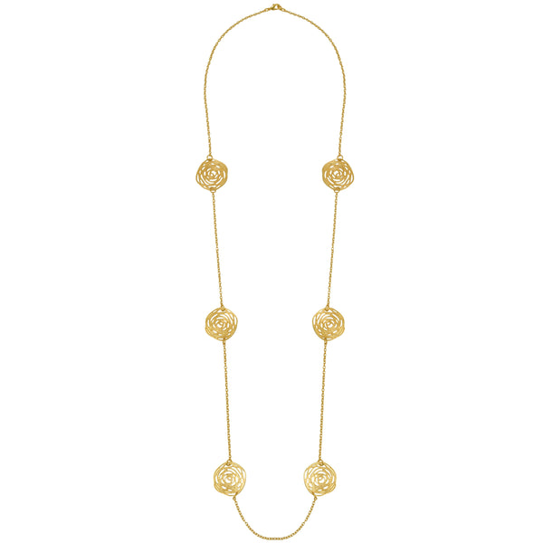 Rosette Necklace In Gold
