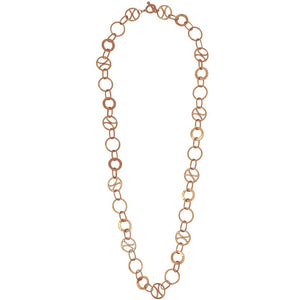 Rio Long Link Necklace In Rose Gold