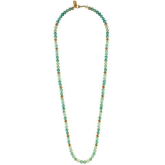 Gabby Turquoise Ritualite Long Necklace In Gold