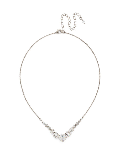 Delicate Round Clear Crystal Necklace