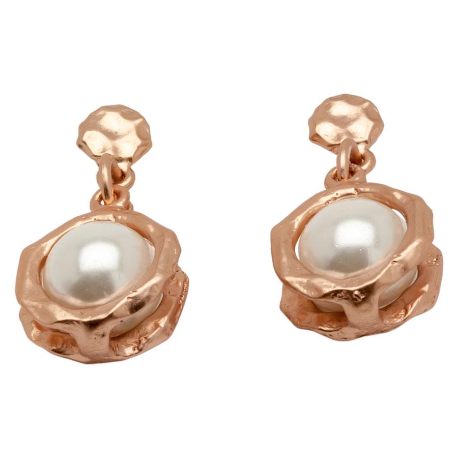 Rose Gold Pearls Earrings