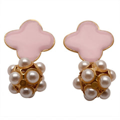 Pretty in Pink and Pearls Earrings