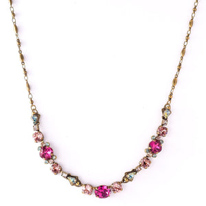 Saffron Necklace Pink Crystal